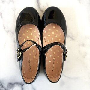 Christie & Jill CJ/Tulip Faux Patent Leather Mary Jane Shoes, Black, Size 2